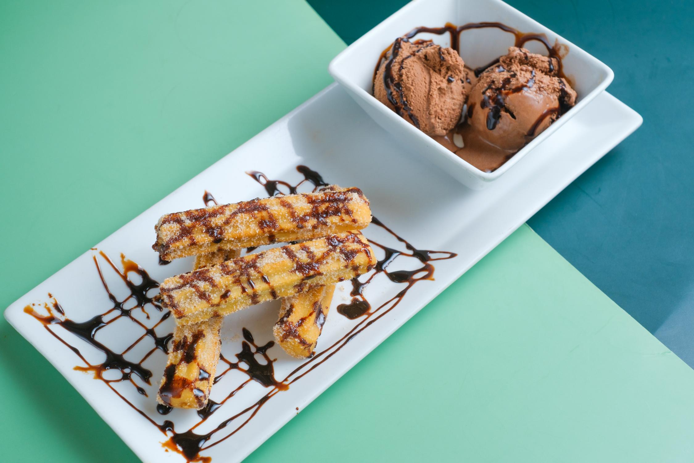 Churros with Ice Cream